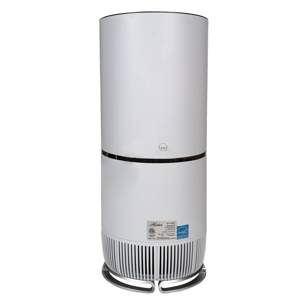 Hunter HP670 True HEPA Air Purifier for Allergies Digital Tall Tower White HP670WH