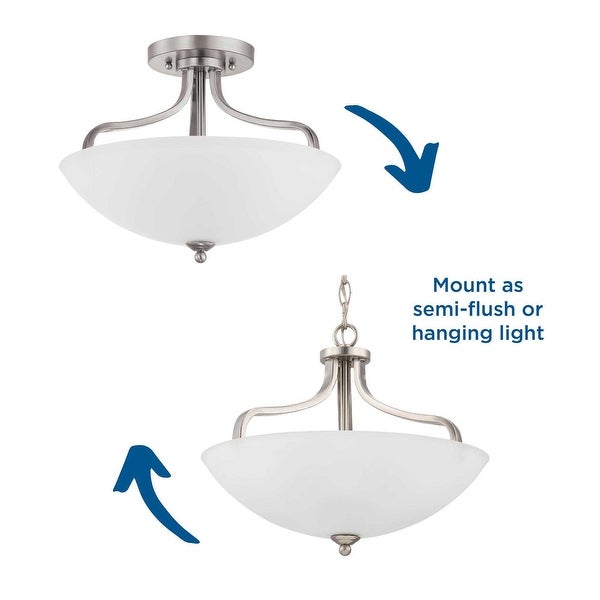 Progress Lighting Laird 3 Light 16 Wide Semi-Flush Bowl Ceiling