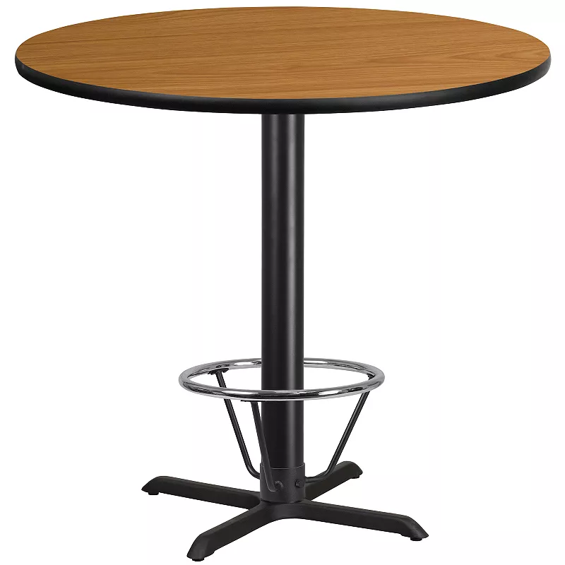 Flash Furniture 43-in. Round Laminate Top Footrest Ring Bar Table