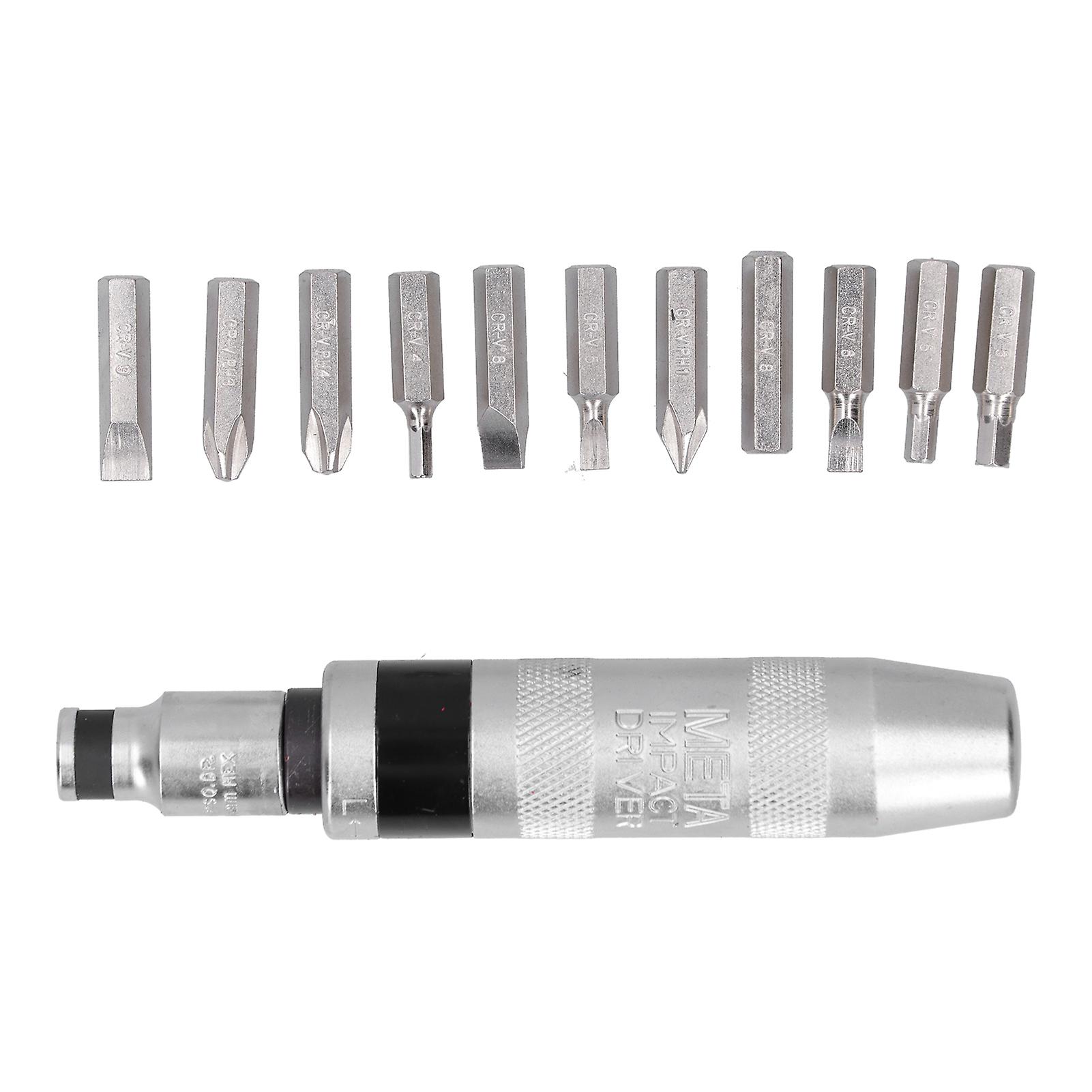 13pcs Reversible Hand Screwdriver 1/2in Manual Impact Driver Tools For Car Motorcycle Repairing