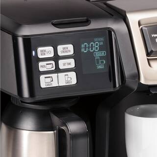 Hamilton Beach Flex Brew 2-Way 10-Cup Black Drip Coffee Maker with Thermal Carafe 49966