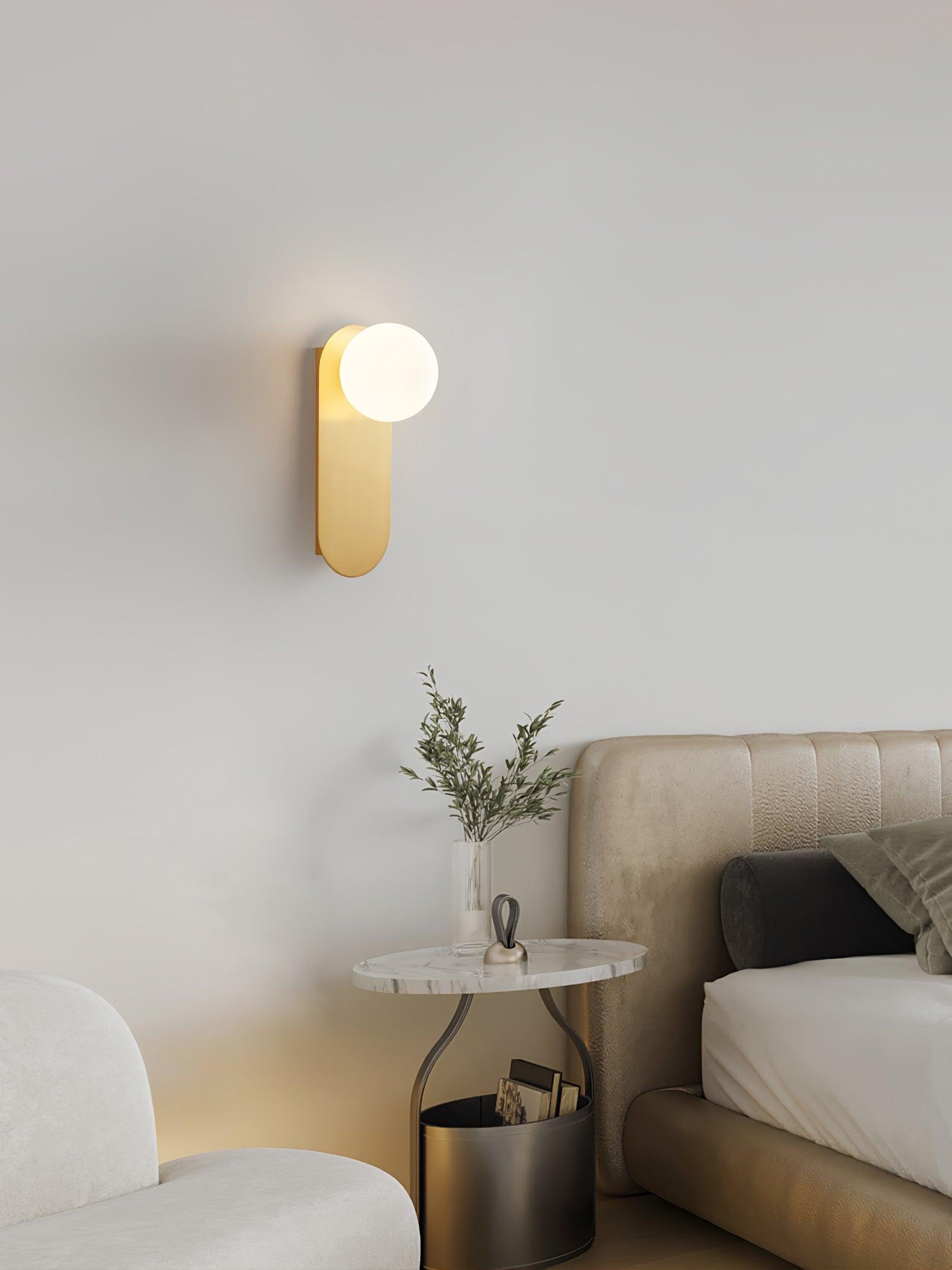 Flat Base Globe Sconce