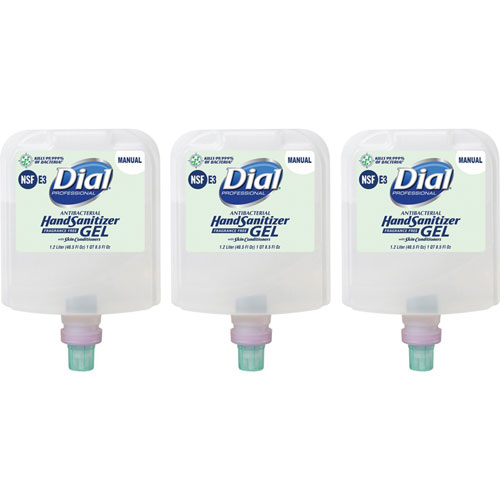 Dial Professional Dial Hand Sanitizer | Gel， Antibacterial， Manual， 40.5oz， 3