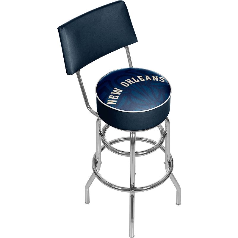 New Orleans Pelicans Padded Swivel Bar Stool with Back