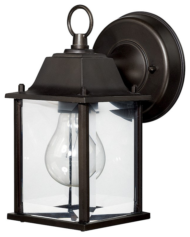 Capital Lighting Cast Outdoor Lantern  Old Bronze  Antique Glass   Transitional   Outdoor Wall Lights And Sconces   by 1STOPlighting  Houzz