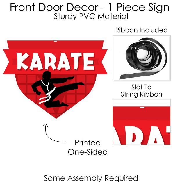 Big Dot Of Happiness Karate Master Hanging Porch Martial Arts Birthday Party Outdoor Decorations Front Door Decor 1 Piece Sign