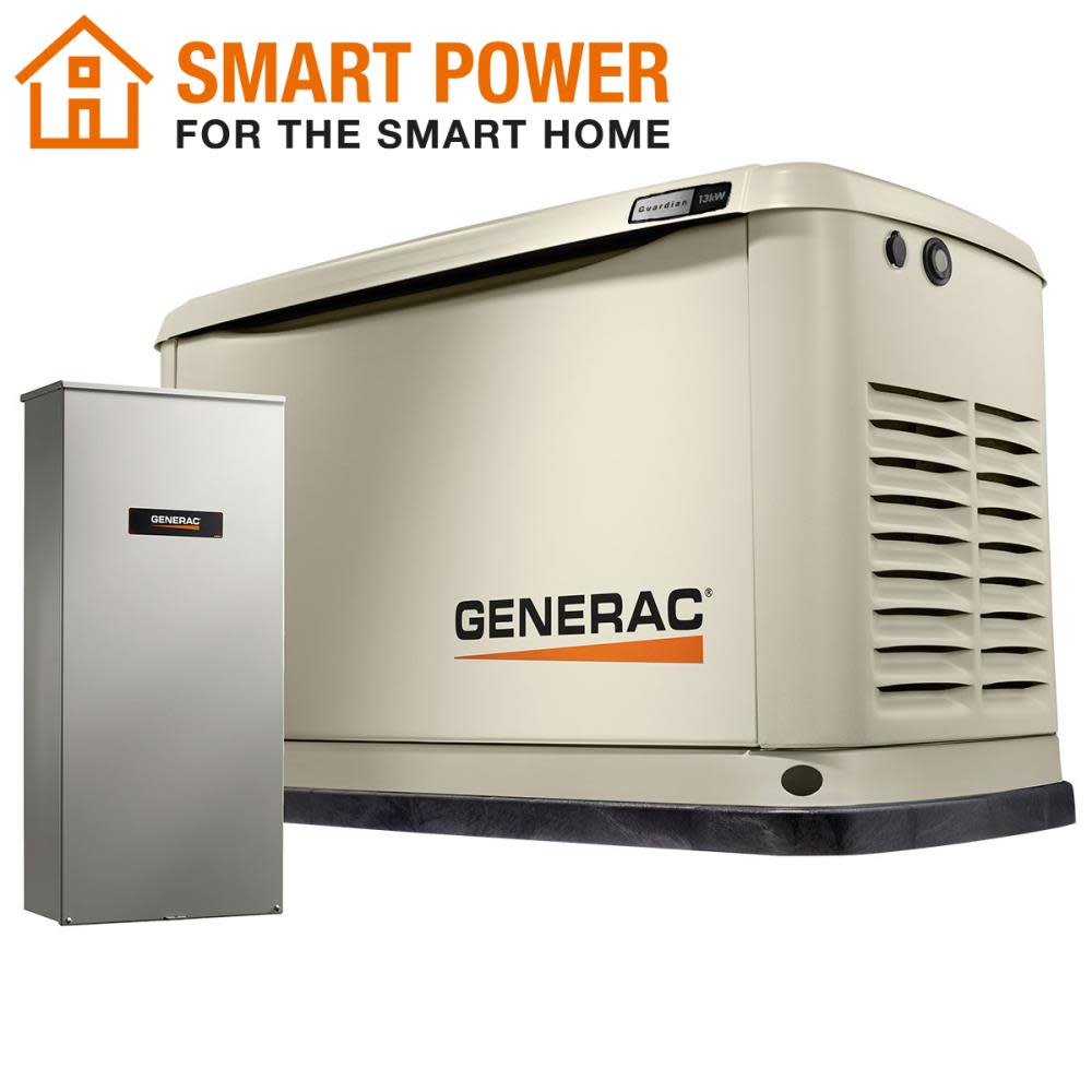 Generac Guardian 13kW Home Backup Generator with Whole House Switch WiFi-Enabled 7175 from Generac