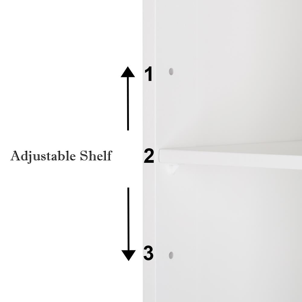 Ktaxon Bathroom Cabinet Wall Mount Mirrored Medicine Cabinet Storage Organizer with Single Door and Adjustable Shelves White