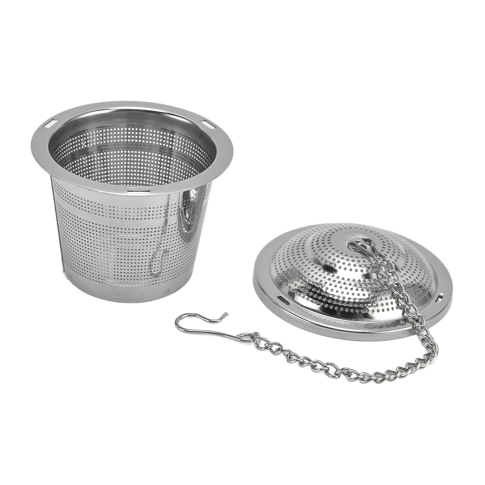 Tea Strainer Barrel Shaped Stainless Steel Loose Tea Steeper Tea Infuser With Saucer For Loose Leaf Tea Coffee