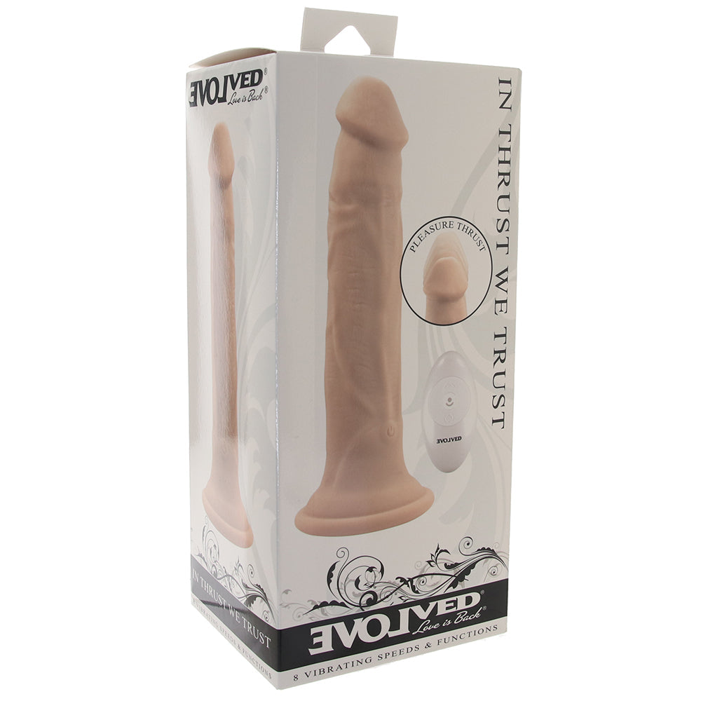 In Thrust We Trust 9.5 Inch Thrusting Vibe in Light