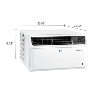 LG 18000 BTU 230208-Volt Dual Inverter Window Air Conditioner LW1817IVSM Cools 1000 Sq Ft Wi-Fi Enabled with Remote LW1817IVSM