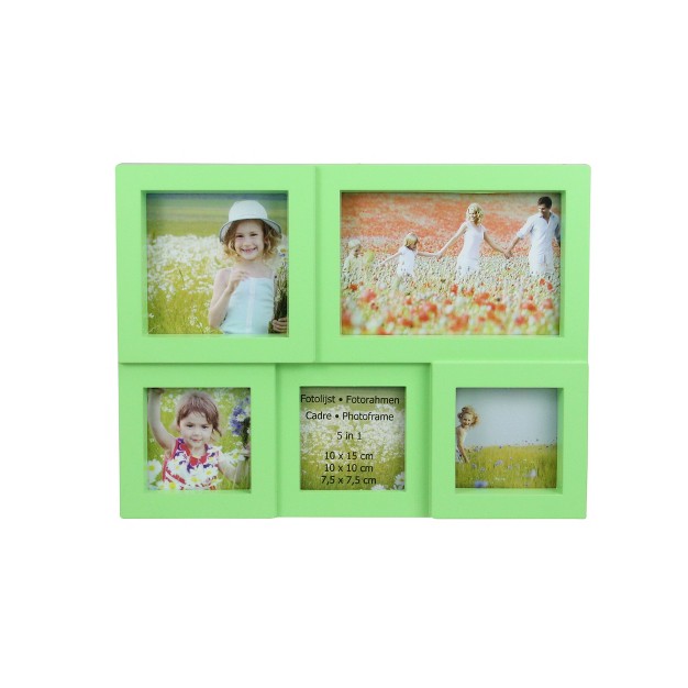 Green Multi sized Puzzled Collage Photo Picture Frame Wall Decoration