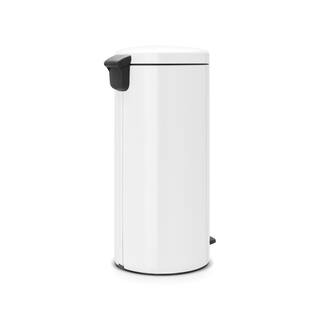 Brabantia NewIcon 8 Gallon (30L) White Step On Trash Can 111785