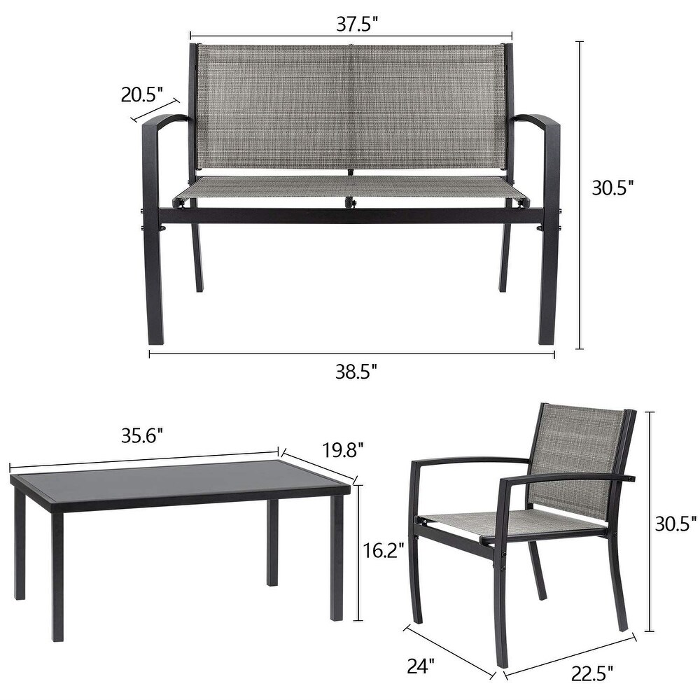 Homall 4 piece Outdoor Patio Furniture Set