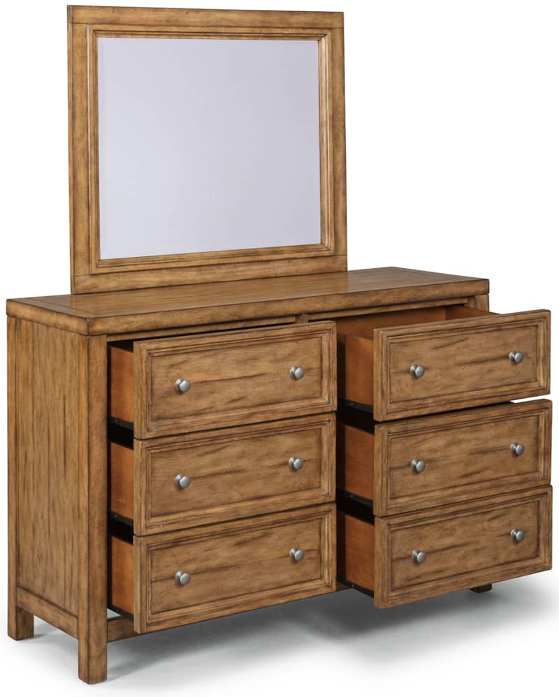 Homestyles Sedona Toffee 6-Drawer Dresser and Mirror