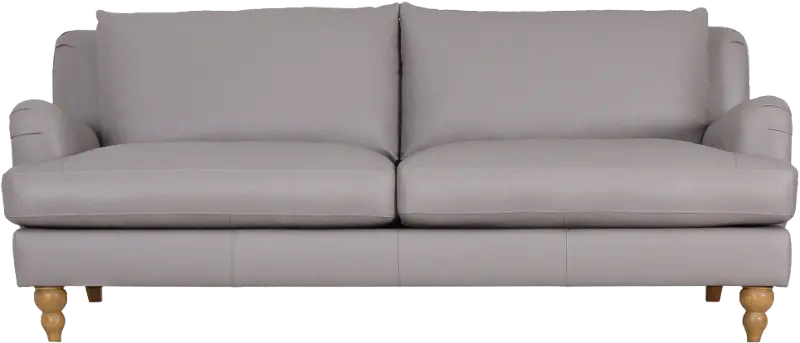 Regatta Gray Leather Loveseat