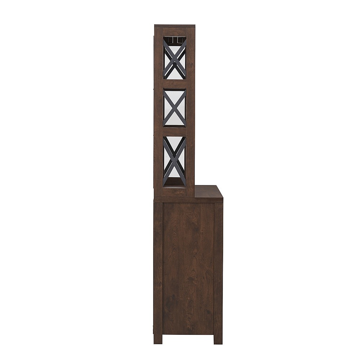 Gramercy Way Elegant Mahogany Bar Cabinet | kitchen Cabinet with Microwave Stand