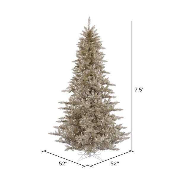 Vickerman 7.5' Champagne Fir Artificial Christmas Tree，Unlit