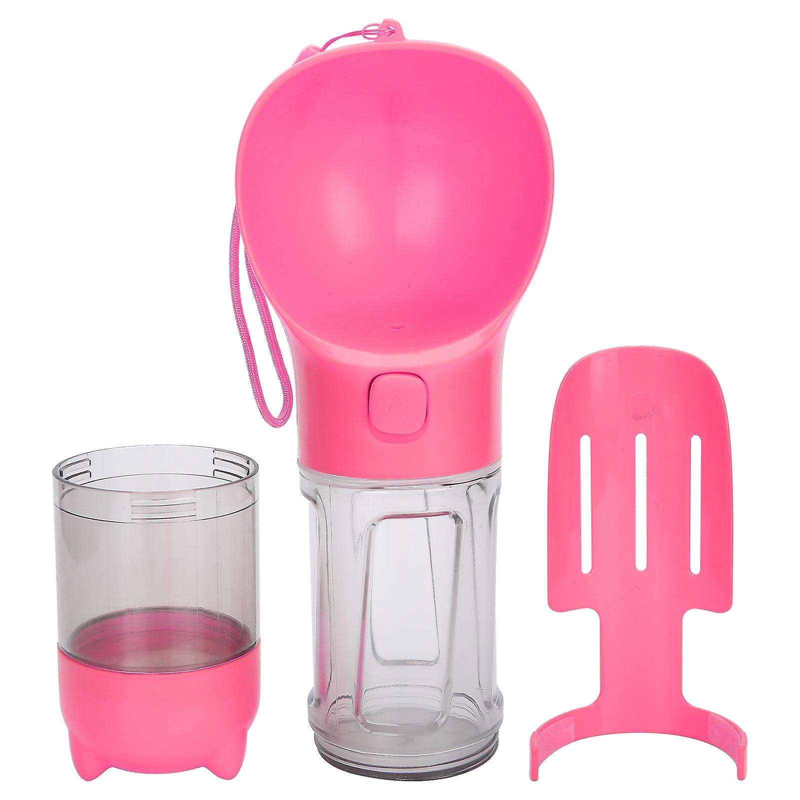 Pet Water Cup Portable Dog Water Bottle Cat Travel Drinking Feeder Pet Supplies 300mlpink