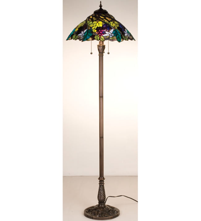 Meyda  99339 Stained Glass /  Floor Lamp From The Spiral Grape Collection -