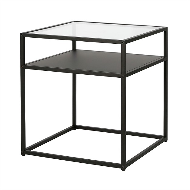 Metal Industrial Side Table In Black And Bronze Finish Henn amp hart