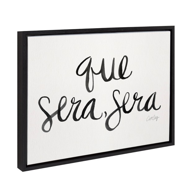 X 24 quot Sylvie Que Sera Sera Framed Canvas By Cat Coquillette Black Kate And Laurel