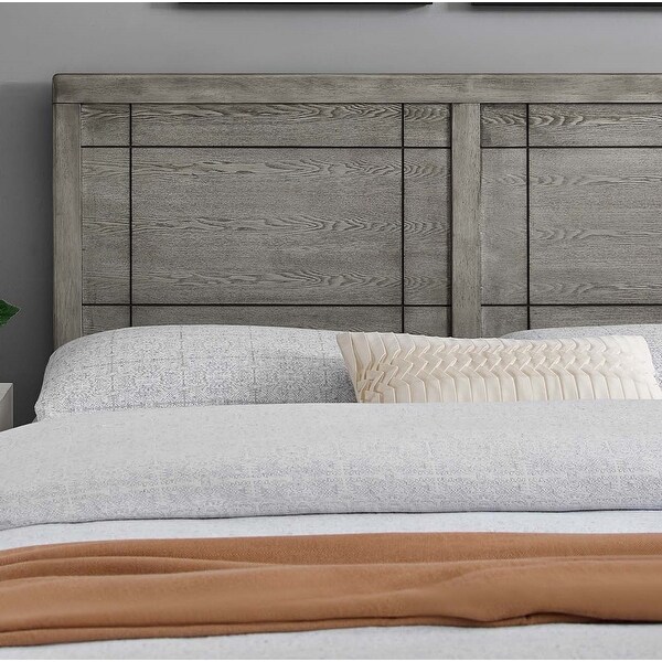 Viola Country Style Twin Size Grey Wooden Headboard - - 32157932