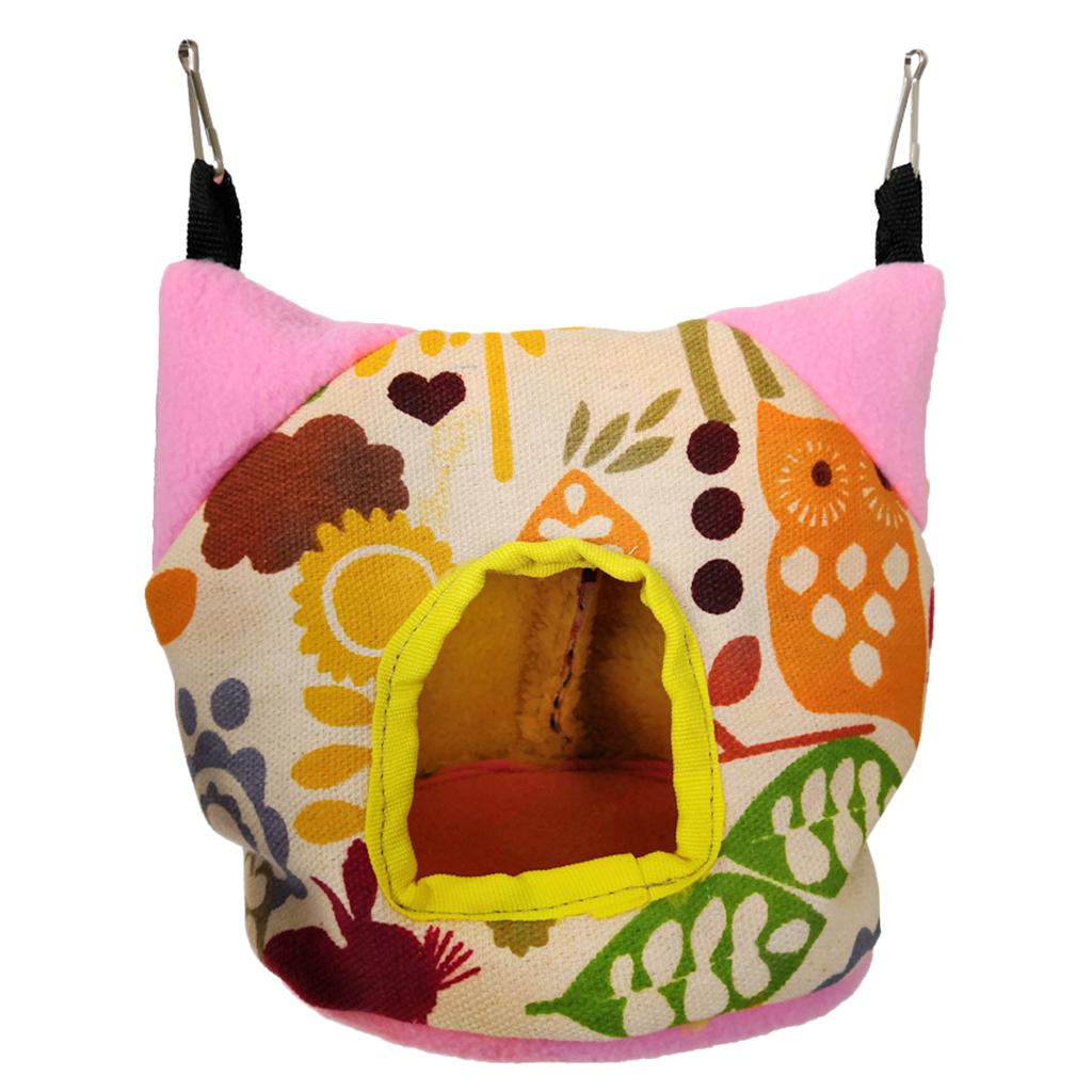 Small Hanging Hut Cave for Hamsters Guinea Pigs Squirrels Ferrets， 16x13x15 Cm