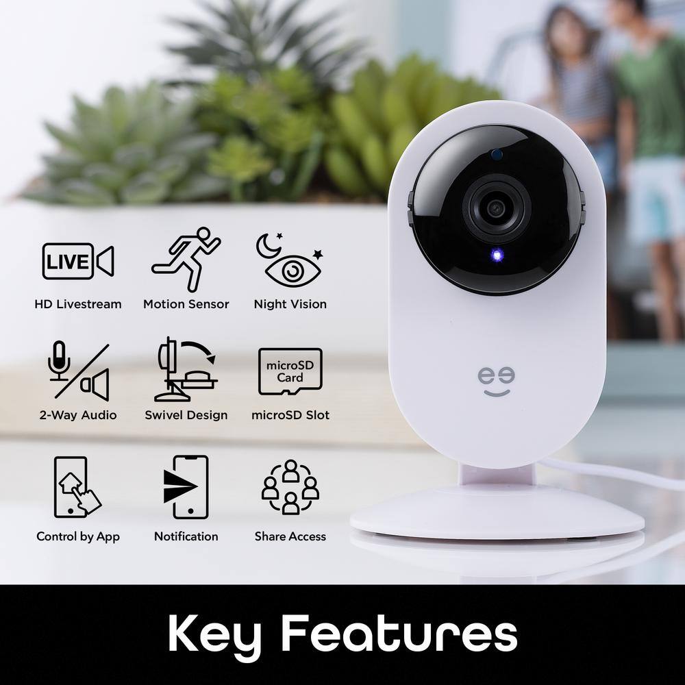 Geeni Glimpse 1080p HD Wireless Smart Camera - Indoor Home Security Camera - No Hub Required - Voice Control GN-CW036-199