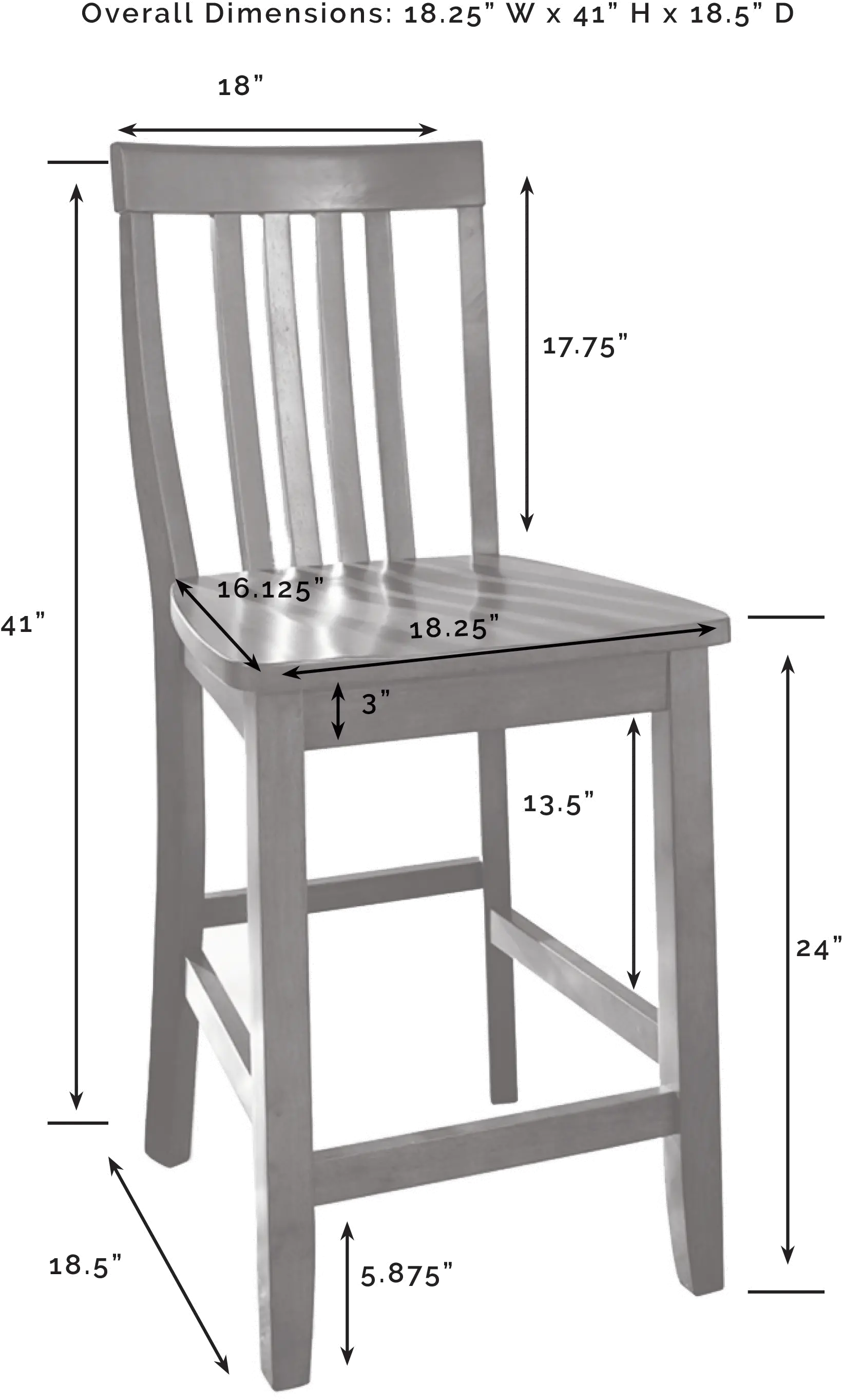 School House White Counter Height Stool (Set of 2)