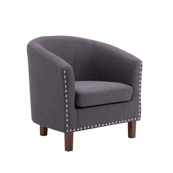 Porthos Home Bella Fabric Upholstered Accent Chair with Rubberwood Legs