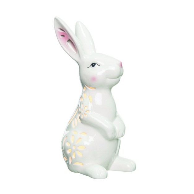 Transpac Dolomite 10 94 In White Easter Light Up Die Cut Bunny Decor