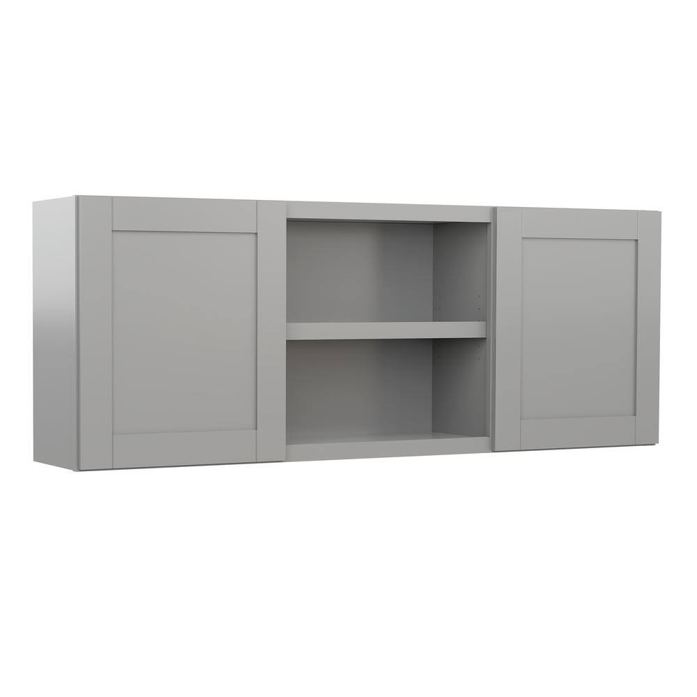 MILL'S PRIDE 110.5 in. W x 24 in. D x 90 in. Vesuvius Gray Shaker Stock Ready to Assemble Base Kitchen Cabinet Laundry Room LDRY-1T110-RVG