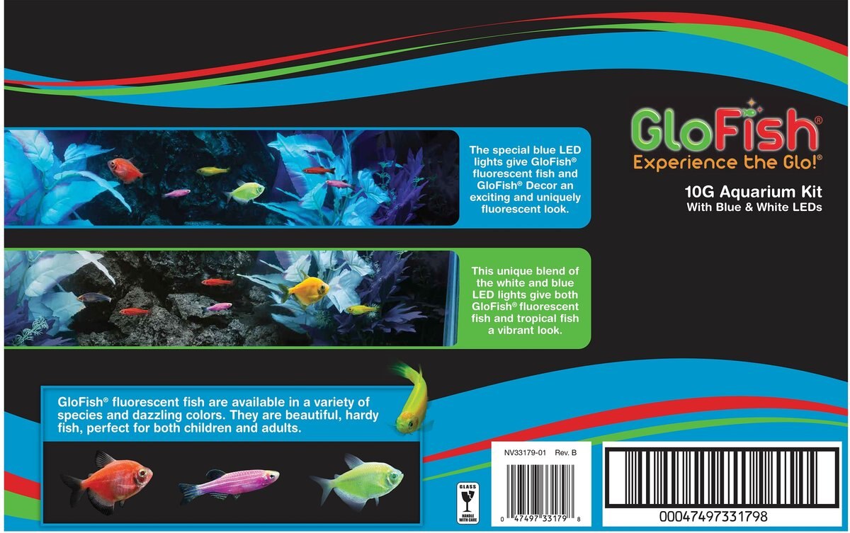 GloFish LED Lighting and Filter Aquarium Kit