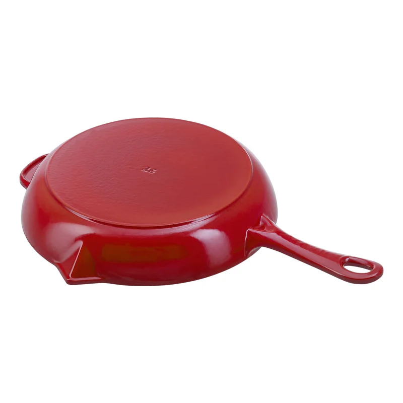 Staub 1222606 Cast Iron 10-inch Fry Pan - Cherry， Made in France