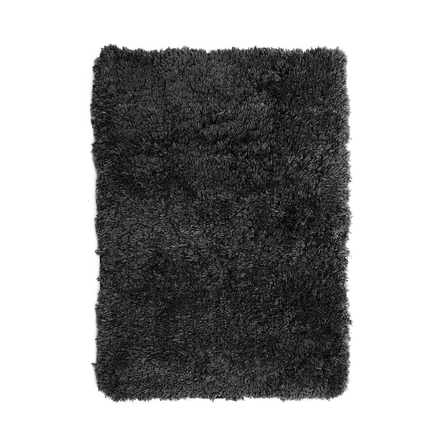 Clara Clark Set of 3 Absorbent Bath Mat Non-Slip Backing Rubber Bathroom Rugs， Large， 17x24， Black