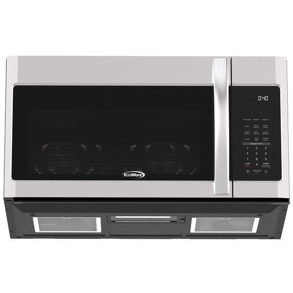 1.9 Cu. Ft. Over the Range Microwave Oven with Oven Lamp and 300CFM Recirculation Vent Hood Function - 1.9 cu ft