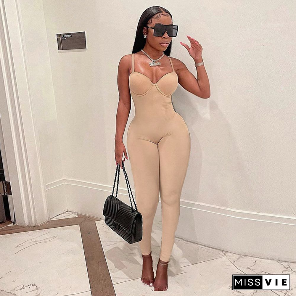 Sexy Sling Tight High Waist Hip Lift Jumpsuit