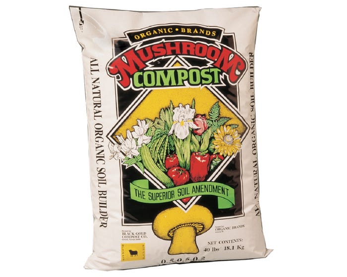 Black Kow Mushroom Compost， 40lb Bag - 82130