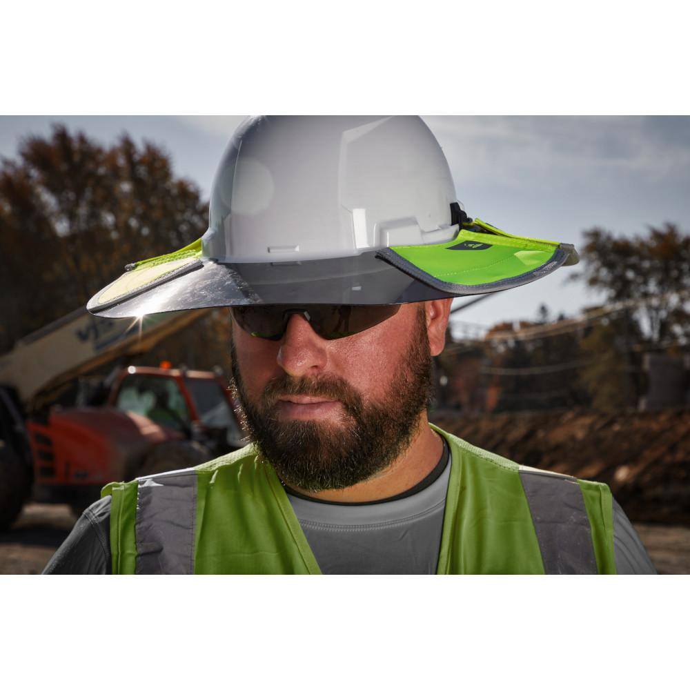 MW BOLT Tinted Brim Yellow High Visibility Visor with 360-Degree UV Protection 48-73-1073