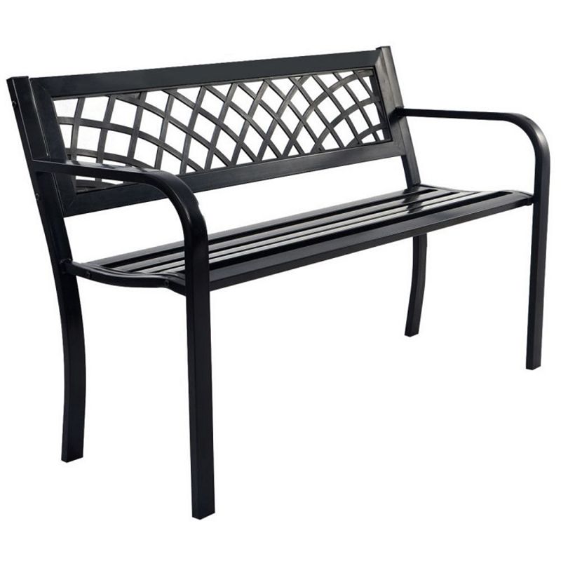 Hivago Bench Deck with Steel Frame for outdoor