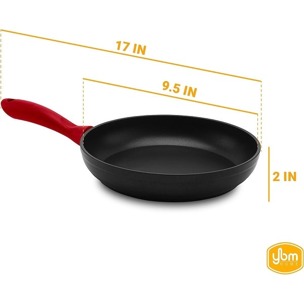 YBM Home 24cm Non-Stick Aluminum Induction Frying Pan with Handle