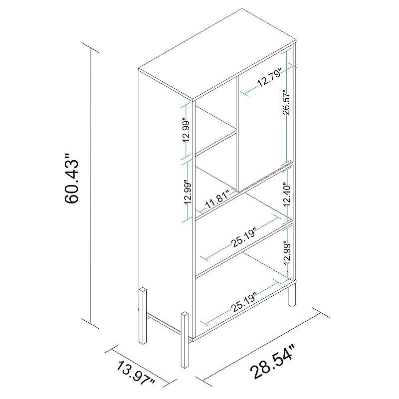 MANHATTAN COMFORT Bowery Bookcase