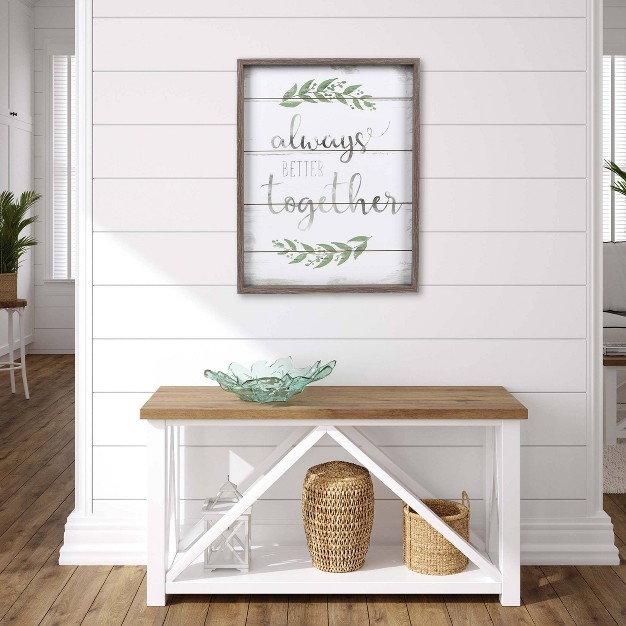 X 23 5 quot Always Together Mdf Wall Sign Panel White Prinz