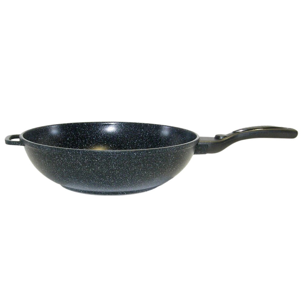 Mega Cook 12 inch Non stick Stone Marble Forged Aluminum Frying Pan Wok