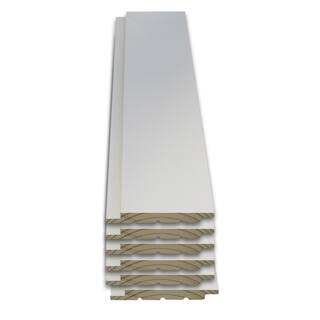 ARAUCO 916 in. x 5-14 in. x 8 ft. Primed Pine Nickel Gap Ship Lap Board (6-Pieces Per Box) 0028994