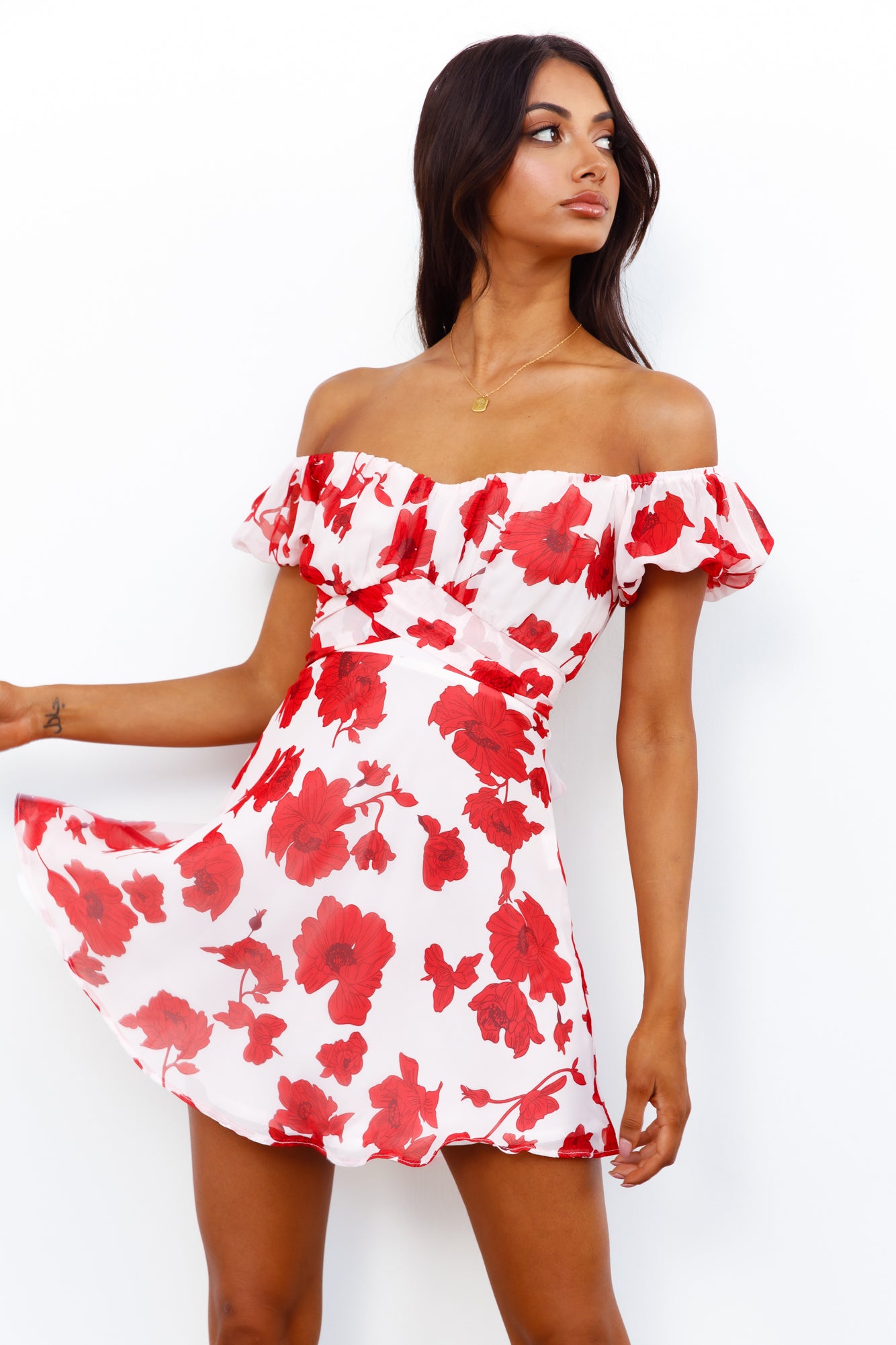 Dusk Heart Dress Red