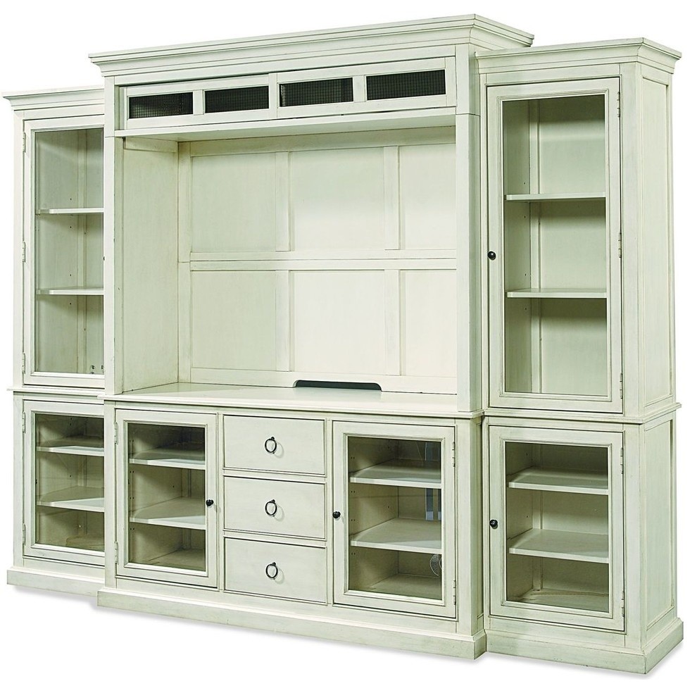 Summer Hill Entertainment Wall  Cotton   Farmhouse   Entertainment Centers And Tv Stands   by Unlimited Furniture Group  Houzz