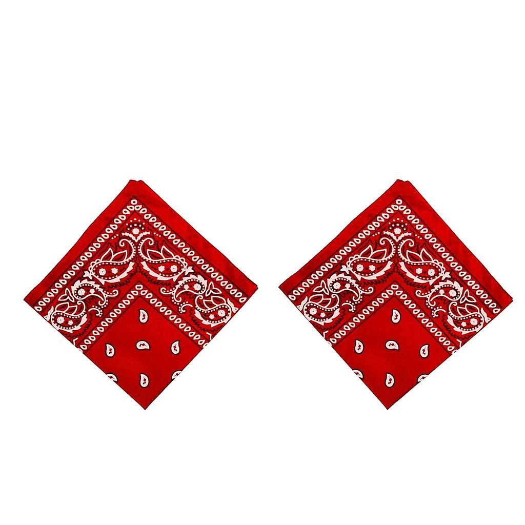 2 Pieces Cotton Paisley Print Paisley Bandana Head Wrap Hair Band Wristband