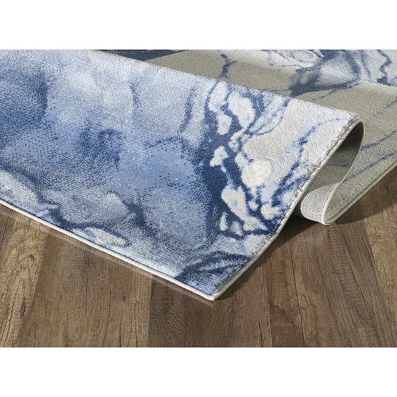 Abani Arto ART140A Abstract Liquid Marble Blue Area Rug